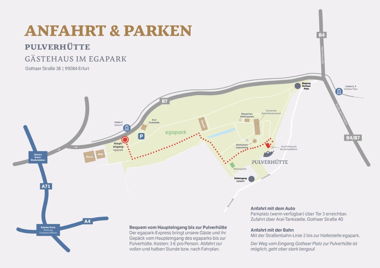 Pulverhuette Gaestehaus Im Egapark - Ein Projekt Der Lebenshilfe Erfurt Service Ggmbh Extérieur photo
